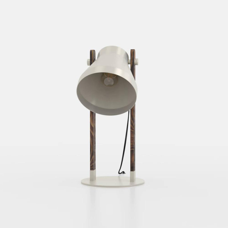 Load image into Gallery viewer, Candeeiro de Mesa com Base em Madeira Rústica e Aço CAWTON EGLO
