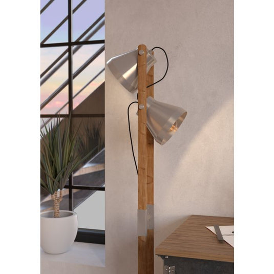 CAWTON Candeeiro de Pé EGLO - Design Industrial com Projetores Giratórios
