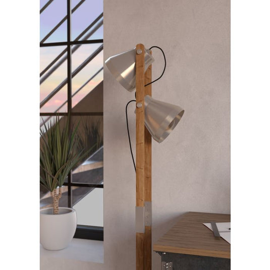 CAWTON Candeeiro de Pé EGLO - Design Industrial com Projetores Giratórios