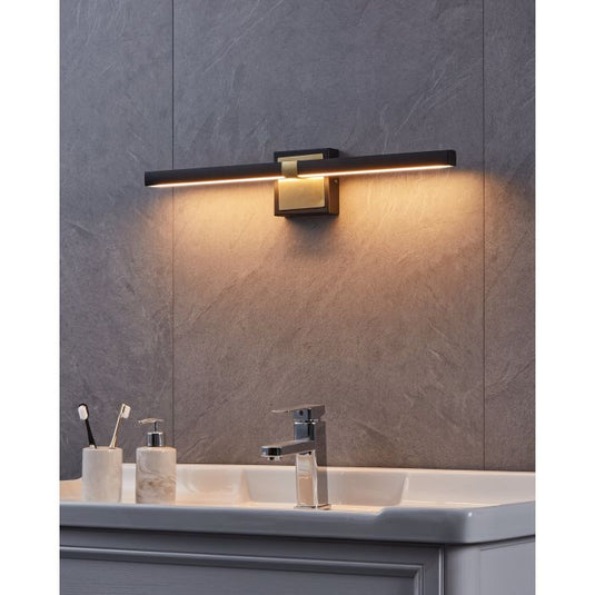 Aplique de Parede LED Preto Mate e Latão Escovado PEGUERA EGLO