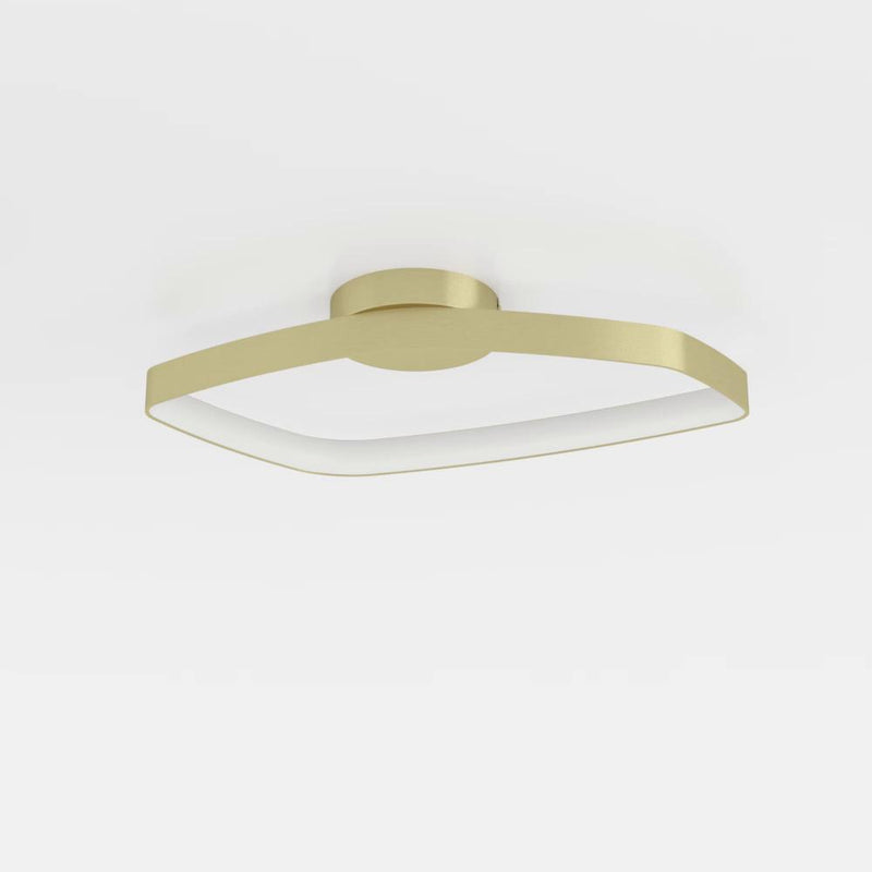 Cargue la imagen en el visor de la galería, Candeeiro de teto LED com acabamento em latão escovado VALLEROSA EGLO
