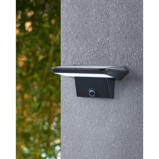 Candeeiro de Parede Solar Exterior Preto PORRASSA EGLO