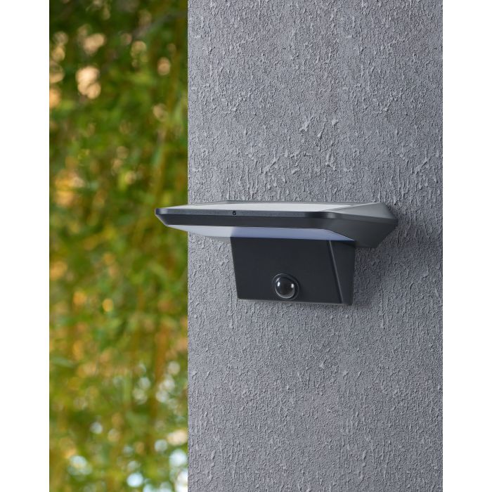 Chargez l'image dans la visionneuse de la galerie, Candeeiro de Parede Solar Exterior Preto PORRASSA EGLO
