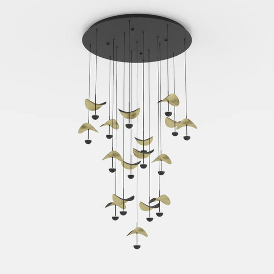 Candeeiro de teto com LEDs e folhas douradas DRACERA EGLO