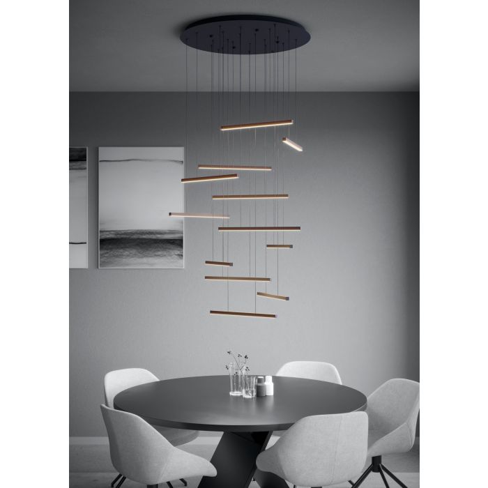 Load image into Gallery viewer, Candeeiro de teto pendente LED com doze hastes LINDOZA EGLO
