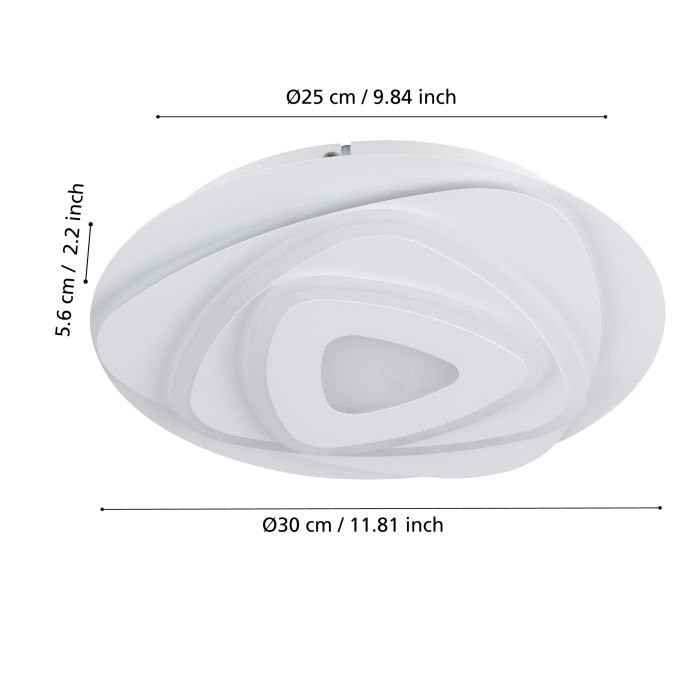Load image into Gallery viewer, Candeeiro de teto LED branco com design orgânico PALAGIANO EGLO

