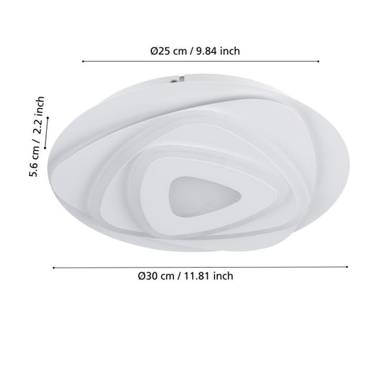 Candeeiro de teto LED branco com design orgânico PALAGIANO EGLO