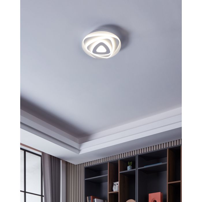Load image into Gallery viewer, Candeeiro de teto LED branco com design orgânico PALAGIANO EGLO
