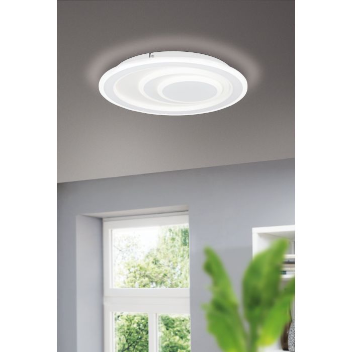 Load image into Gallery viewer, Candeeiro de teto LED com superfície redonda branco PALAGIANO EGLO
