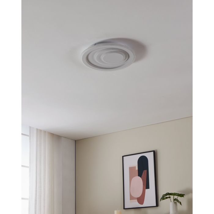 Load image into Gallery viewer, Candeeiro de teto LED com superfície redonda branco PALAGIANO EGLO
