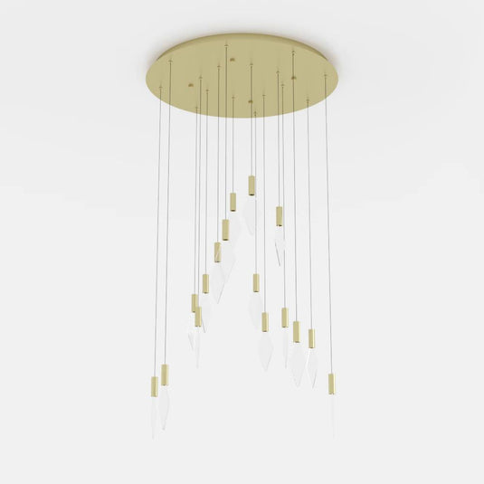 Candeeiro de teto pendente LED com baldaquim em latão e acrílico MIRADOR EGLO