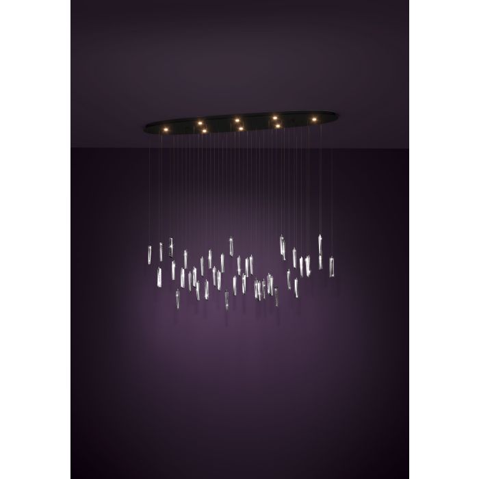 Load image into Gallery viewer, Candeeiro de teto LED com vidros lapidados e efeito cristal SARDENARA EGLO
