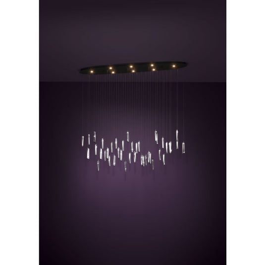 Candeeiro de teto LED com vidros lapidados e efeito cristal SARDENARA EGLO