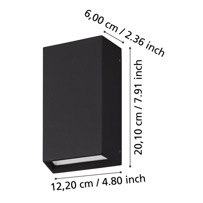 Carregue imagem no visualizador da galeriaAplique de Parede Exterior LED Ajustável SPONGANO EGLO
