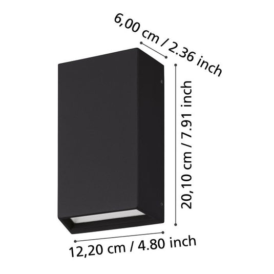 Aplique de Parede Exterior LED Ajustável SPONGANO EGLO