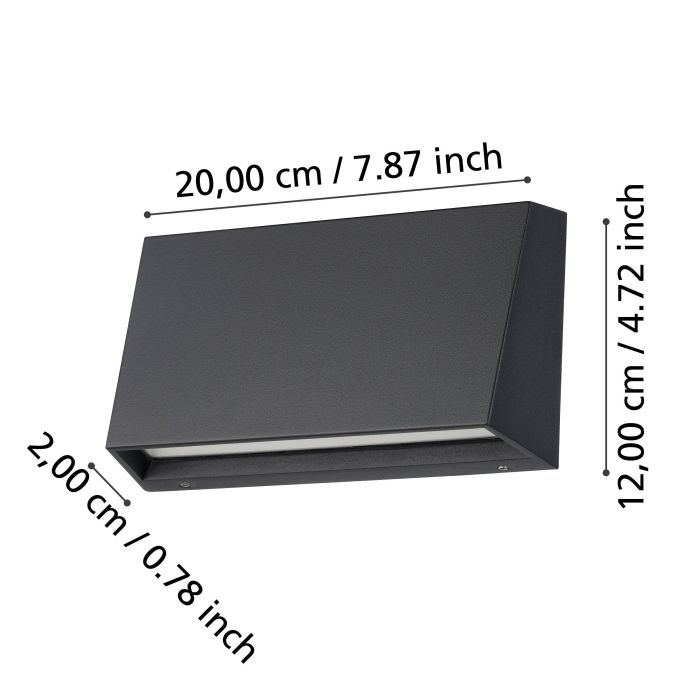 Load image into Gallery viewer, Aplique de Parede Exterior LED com Luz Ajustável SPONGANO EGLO
