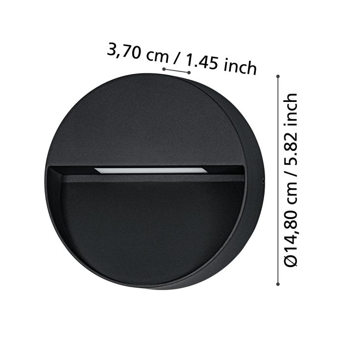 Chargez l'image dans la visionneuse de la galerie, Aplique de Parede Exterior LED com Luz Ajustável MARUGGIO EGLO
