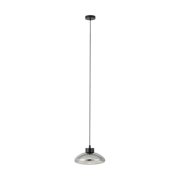 Load image into Gallery viewer, Candeeiro de teto LED preto com vidro preto-transparente SARNARRA EGLO
