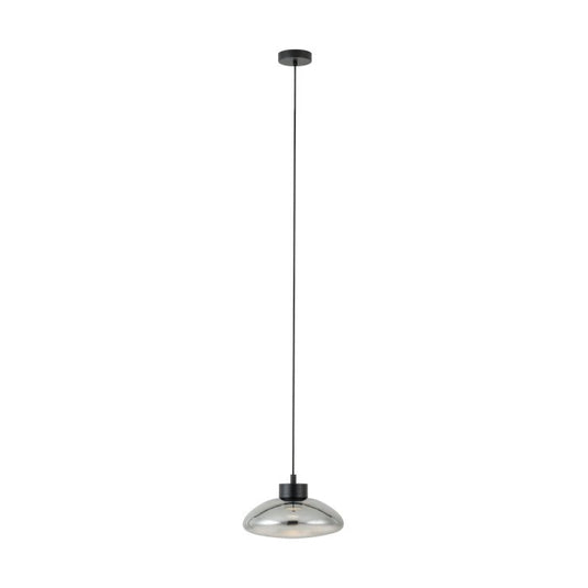 Candeeiro de teto LED preto com vidro preto-transparente SARNARRA EGLO