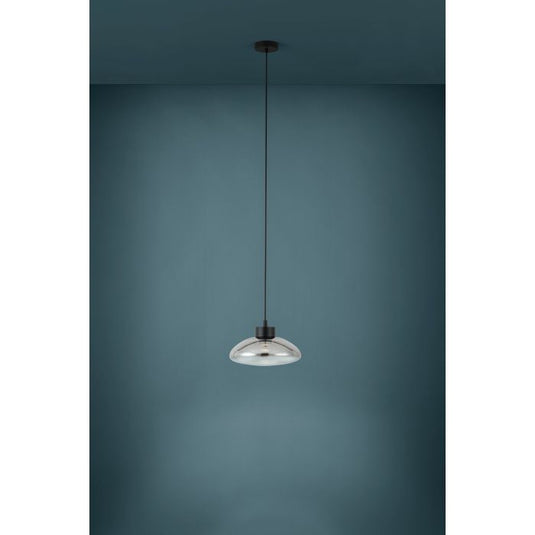 Candeeiro de teto LED preto com vidro preto-transparente SARNARRA EGLO