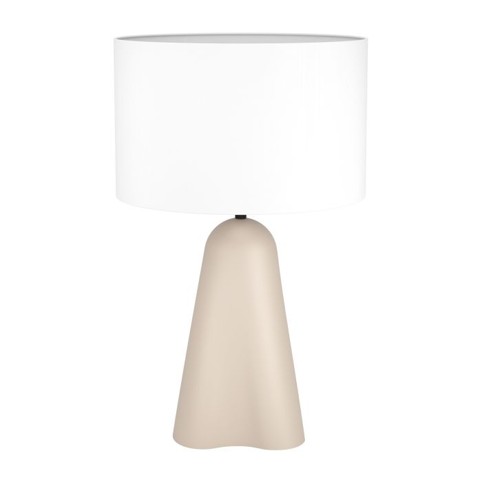 Load image into Gallery viewer, Candeeiro de Mesa em Cerâmica e Tecido Branco TOLLERIC EGLO
