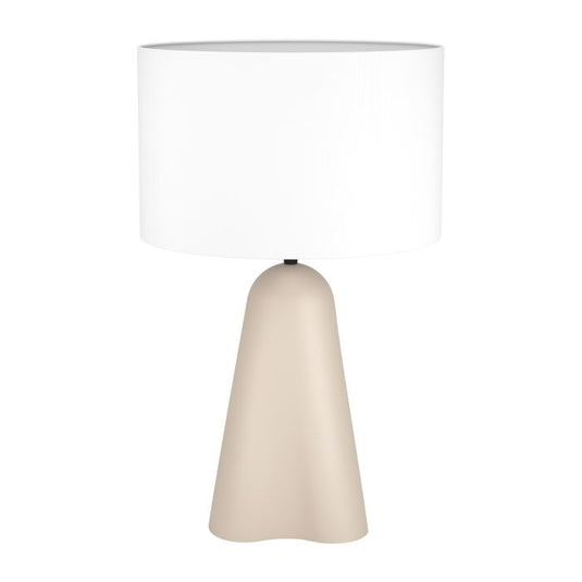 Candeeiro de Mesa em Cerâmica e Tecido Branco TOLLERIC EGLO