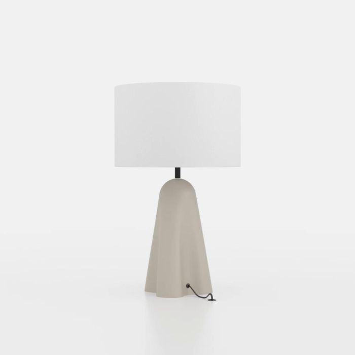 Load image into Gallery viewer, Candeeiro de Mesa em Cerâmica e Tecido Branco TOLLERIC EGLO
