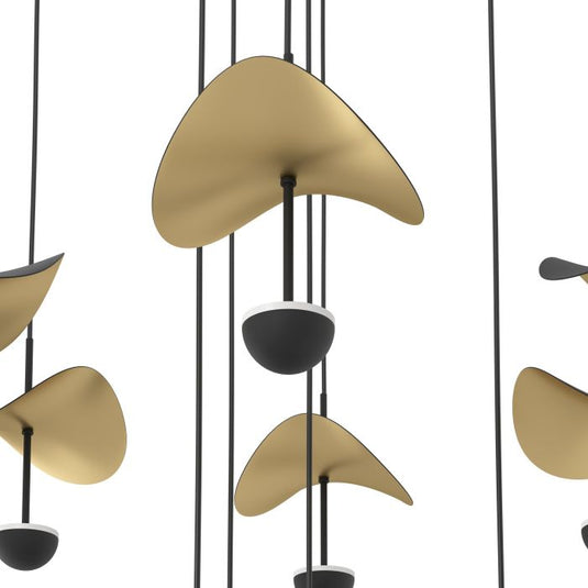 Candeeiro de teto com folhas douradas e LEDs reguláveis DRACERA EGLO