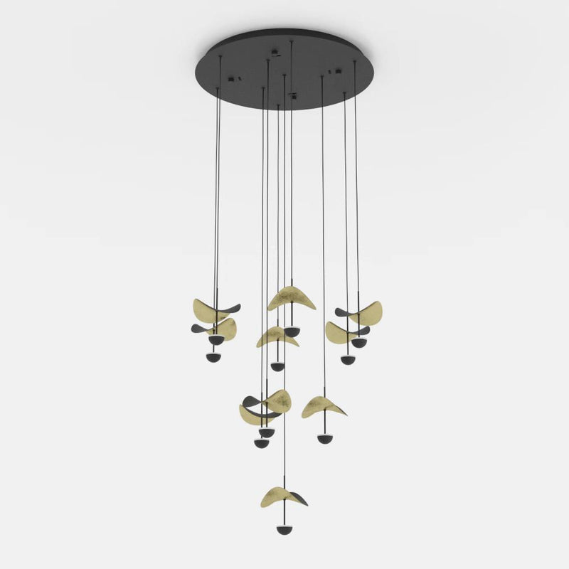 Load image into Gallery viewer, Candeeiro de teto com folhas douradas e LEDs reguláveis DRACERA EGLO
