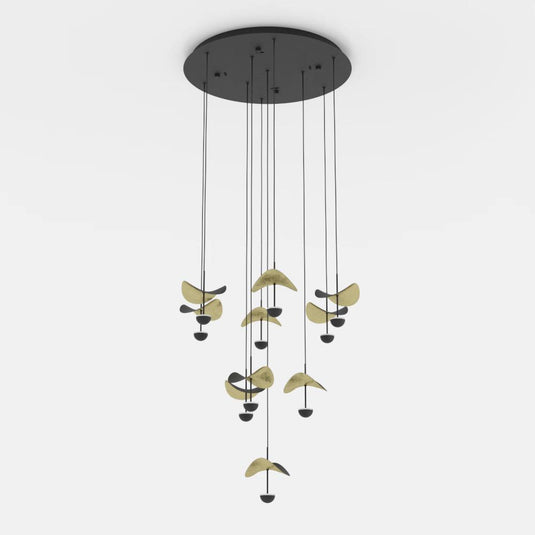 Candeeiro de teto com folhas douradas e LEDs reguláveis DRACERA EGLO