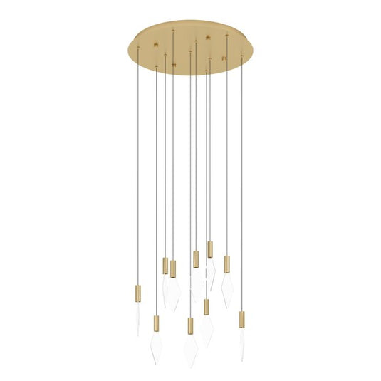 Candeeiro de teto LED com baldaquim em latão e acrílico MIRADOR EGLO
