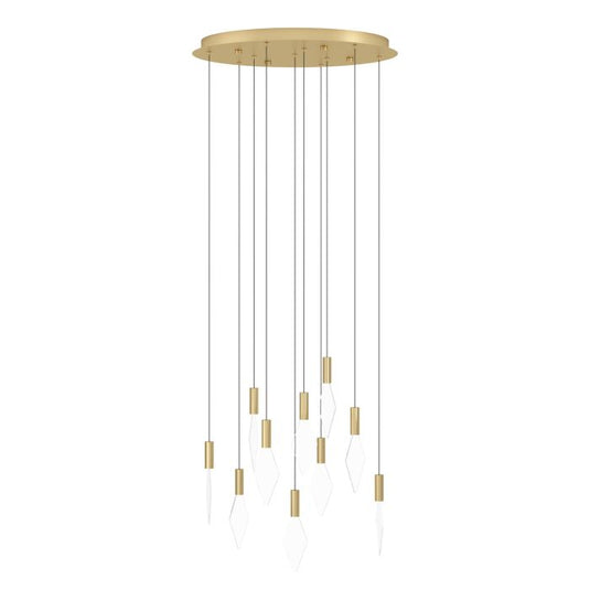 Candeeiro de teto LED com baldaquim em latão e acrílico MIRADOR EGLO