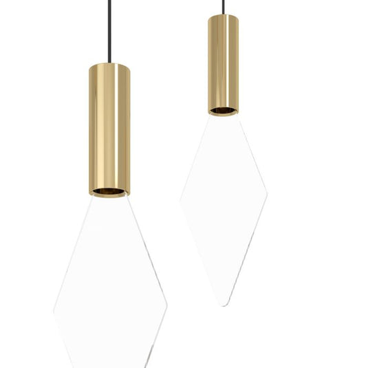 Candeeiro de teto LED com baldaquim em latão e acrílico MIRADOR EGLO