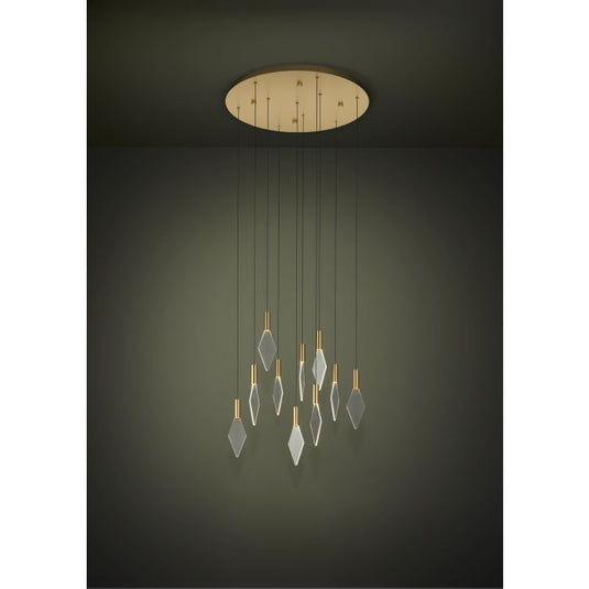 Candeeiro de teto LED com baldaquim em latão e acrílico MIRADOR EGLO