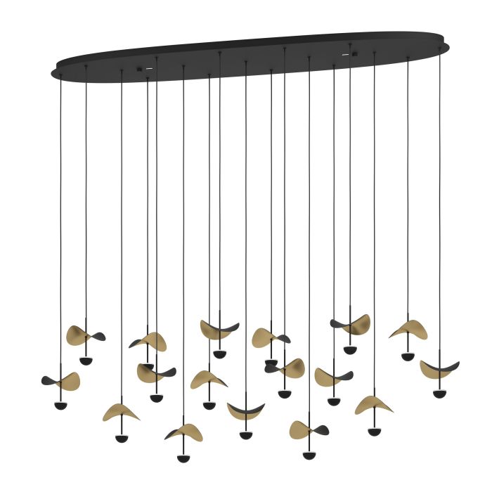 Load image into Gallery viewer, Candeeiro de teto com LEDs e folhas douradas DRACERA EGLO
