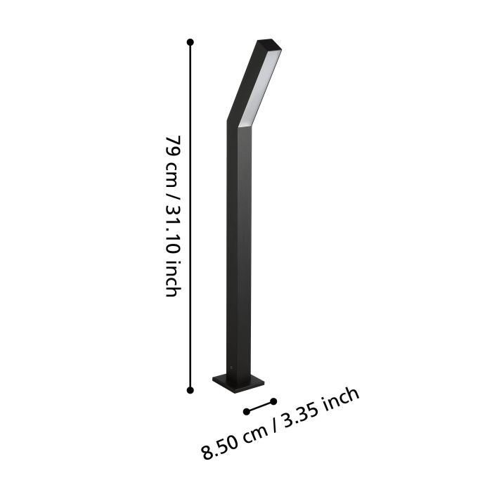 Load image into Gallery viewer, Candeeiro de Pé Exterior Preto com LED UGENTO EGLO
