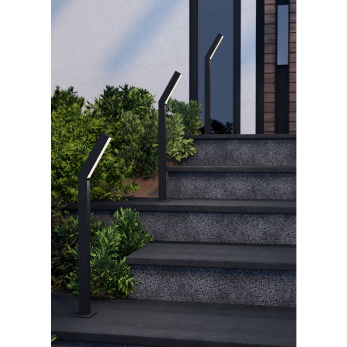 Load image into Gallery viewer, Candeeiro de Pé Exterior Preto com LED UGENTO EGLO
