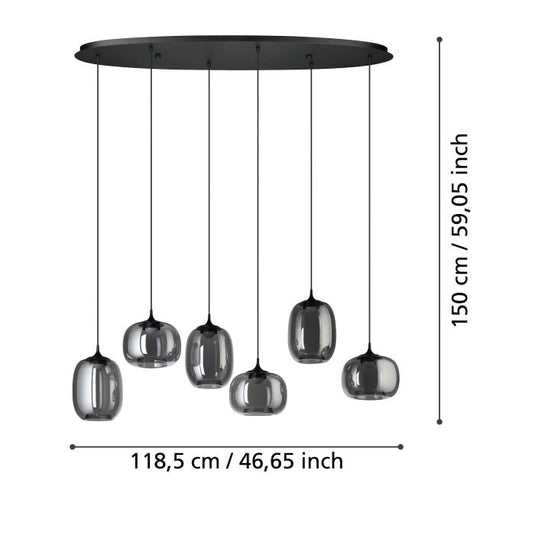 Candeeiro de teto com LED regulável e controlo remoto LARVA EGLO