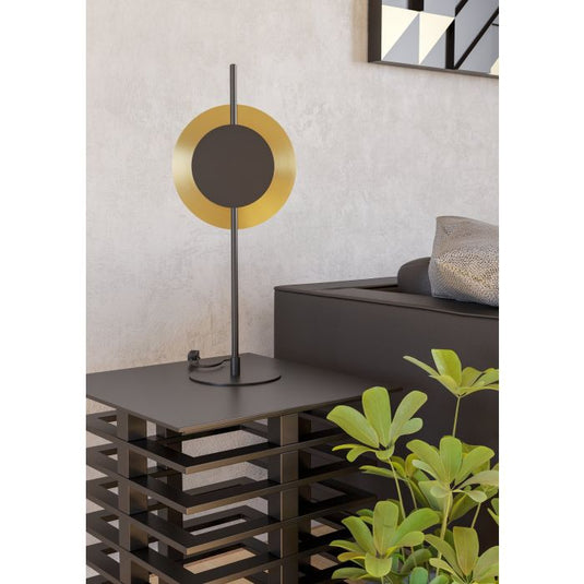 Candeeiro de Mesa Preto e Latão Escovado TOCINA EGLO