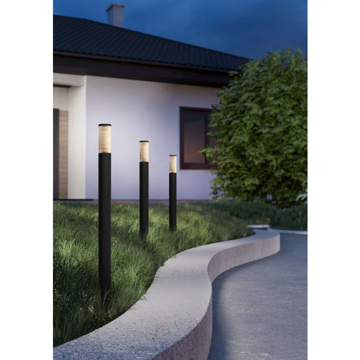 Load image into Gallery viewer, Candeeiro de Pé Exterior Preto Transparente SALLE EGLO
