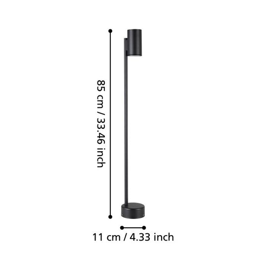 Candeeiro de pé exterior preto com base GU10 IZZALINI EGLO