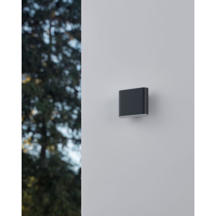 Carregue imagem no visualizador da galeriaAplique de Parede Exterior Antracite com LED e CCT GRUTTI EGLO
