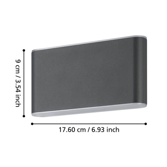 Aplique de Parede Exterior Antracite com LED e CCT GRUTTI EGLO