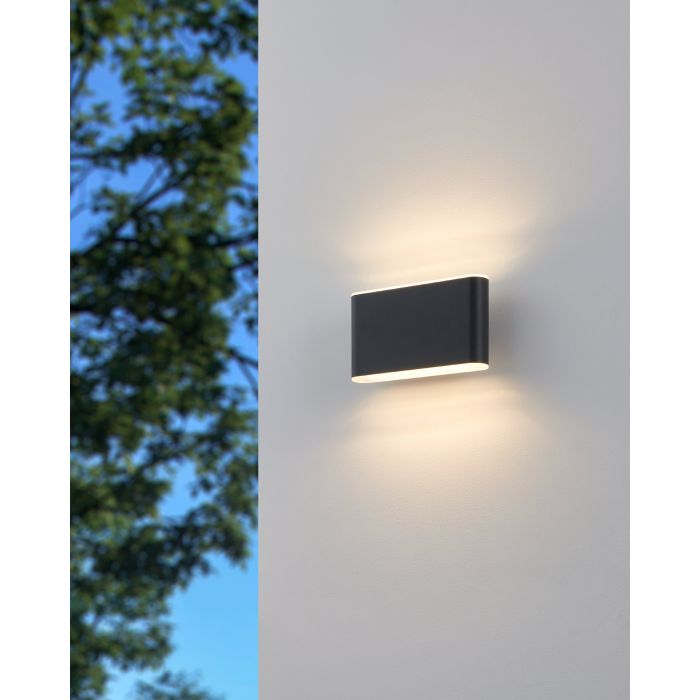 Carregue imagem no visualizador da galeriaAplique de Parede Exterior Antracite com LED e CCT GRUTTI EGLO
