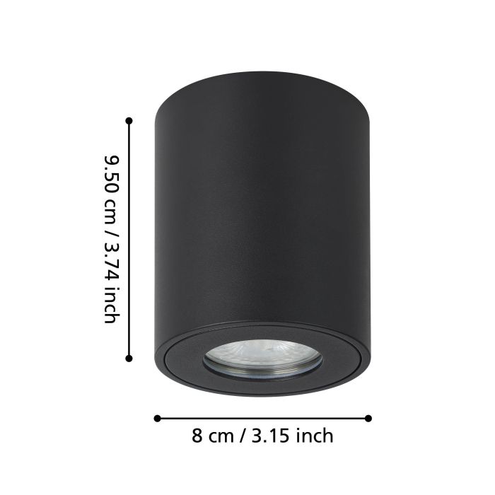 Load image into Gallery viewer, Candeeiro de teto exterior preto TORRECOLA EGLO
