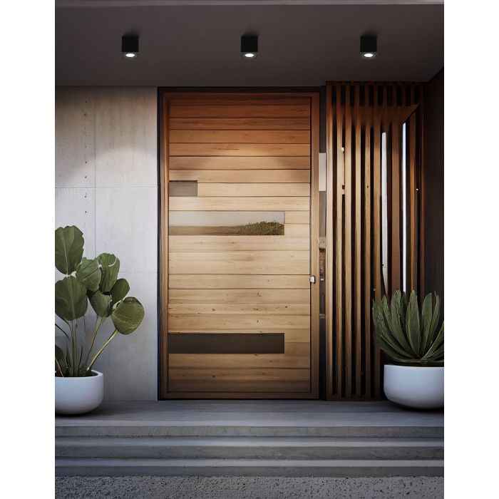 Load image into Gallery viewer, Candeeiro de teto exterior preto quadrado TORRECOLA EGLO
