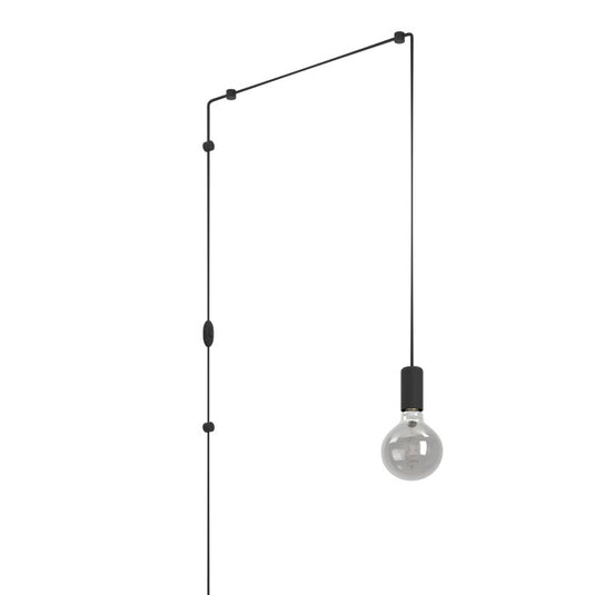 Candeeiro de Teto PINETINA com Base Preta e Cabo 3m - Design Moderno