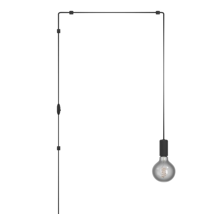 Chargez l'image dans la visionneuse de la galerie, Candeeiro de Teto PINETINA com Base Preta e Cabo 3m - Design Moderno
