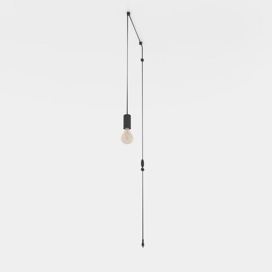 Candeeiro de Teto PINETINA com Base Preta e Cabo 3m - Design Moderno