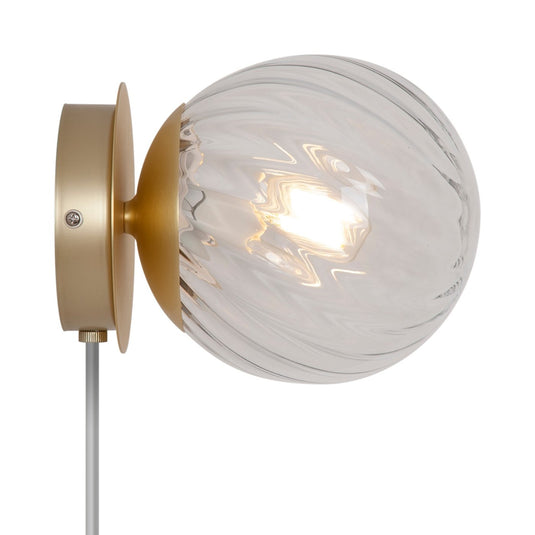 Aplique de Parede Art Deco com Cúpula de Vidro Chisell NORDLUX
